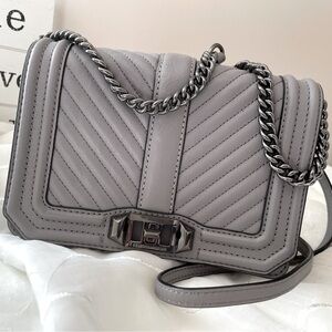 Rebecca Minkoff Small Grey Love Crossbody